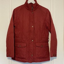 Hawkshead Jacket Size 14 Heritage Quilted Maroon Red Light Cosy Festival Evening
