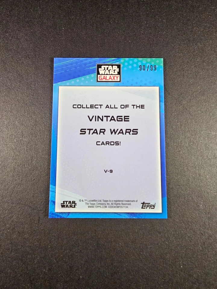 2022 Topps Chrome Star Wars Galaxy Green Refractor Vintage Star Wars Ewok #V-9 - Image 4 of 4