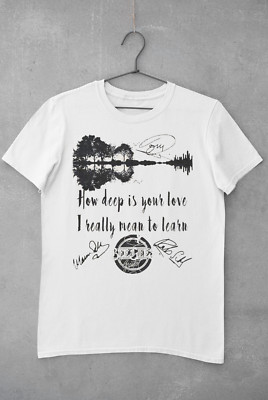 Guitar Lake How Deep Is Your Love Bee Gees Signatures Shirt TN0103