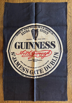 Guinness Beer Linen Fabric Wall Tapestry - 29” x 19” - RARE - Ireland ...