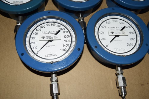 Perma-Cal 101FT Test Gauge Set Of 7 (30, 160, 2x500, 1500, 2x2000 PSI) - Picture 4 of 10
