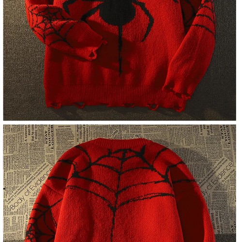 Vintage Mode Spinnenloch Pullover warme Winterstrickwaren für Herren und Damen - Bild 16 von 31
