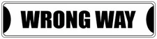 Black Aluminum Weatherproof Road Street Signs Wrong Way Home Decor Wall