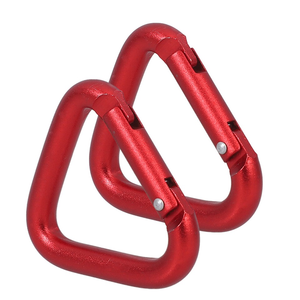 3 PCS Carabiner Clip Climbing Rope Clamps Mountain Buckle Triangular