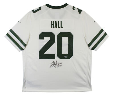 Jets Breece Hall Authentic Signed White Nike Game Jersey