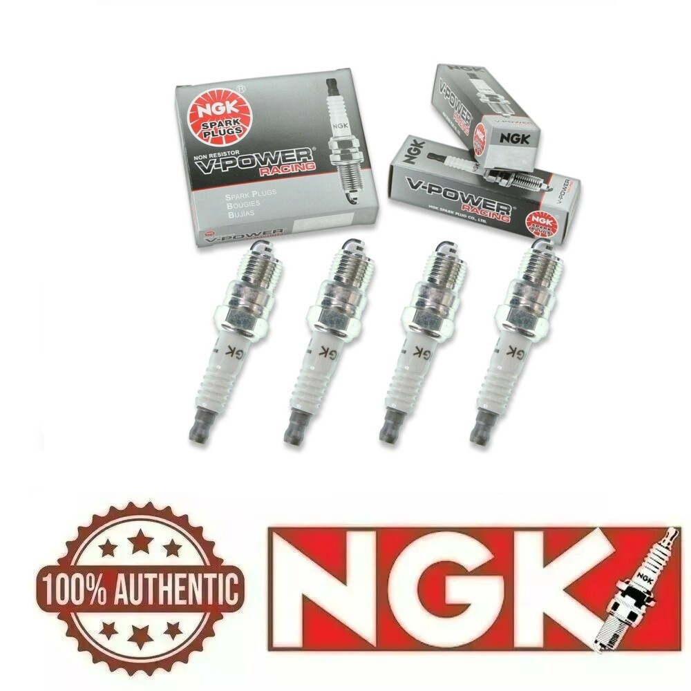 4 pc NGK 4449 R5674-6 V-Power Racing Spark Plugs for H6BC H6B AR13 AF32 AF22 mx