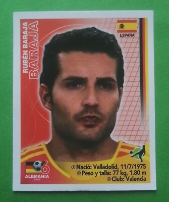 2006 Navarrete Germany World Cup FIFA  #399 RUBEN BARAJA Spain Team Sticker