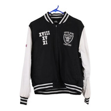 Las Vegas Raiders Nfl Varsity Jacket - Small Black Cotton Blend
