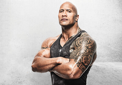 Großes A3 Dwayne Johnson / The Rock Poster (brandneu)