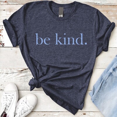 be kind. Navy T-Shirt (Bella+Canvas)(Sizes 2XL - 4XL) (NEW)