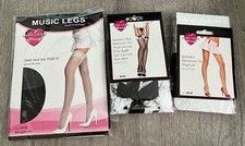 Brand New Fishnet Thigh High Stockings Lot Black White Music Legs 4110 4936 4838