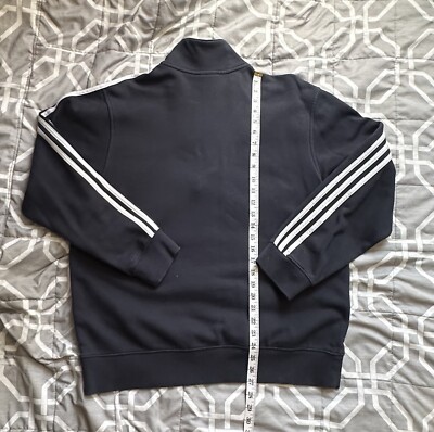 Adidas Track Jacket Quarter Zip Navy Blue Medium | eBay