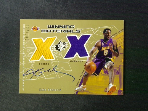 2002-03 Upper Deck UD SPX Kobe Bryant Winning Materials Jersey Auto /100