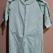 Mint Green Medline Infant 0-6 month Hospital Gown with IV access sack bottom