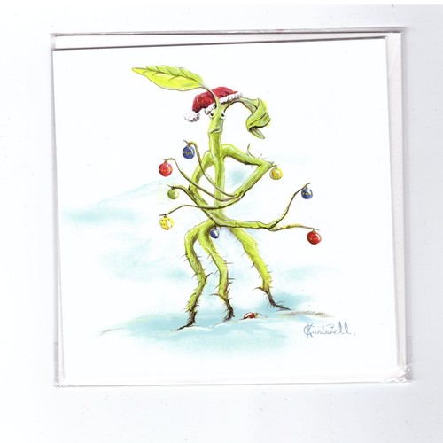 Geek Gear Wizardry Holiday Xmas Greeting Cards bowtruckle/Hogwarts Santa x3 - Picture 2 of 3