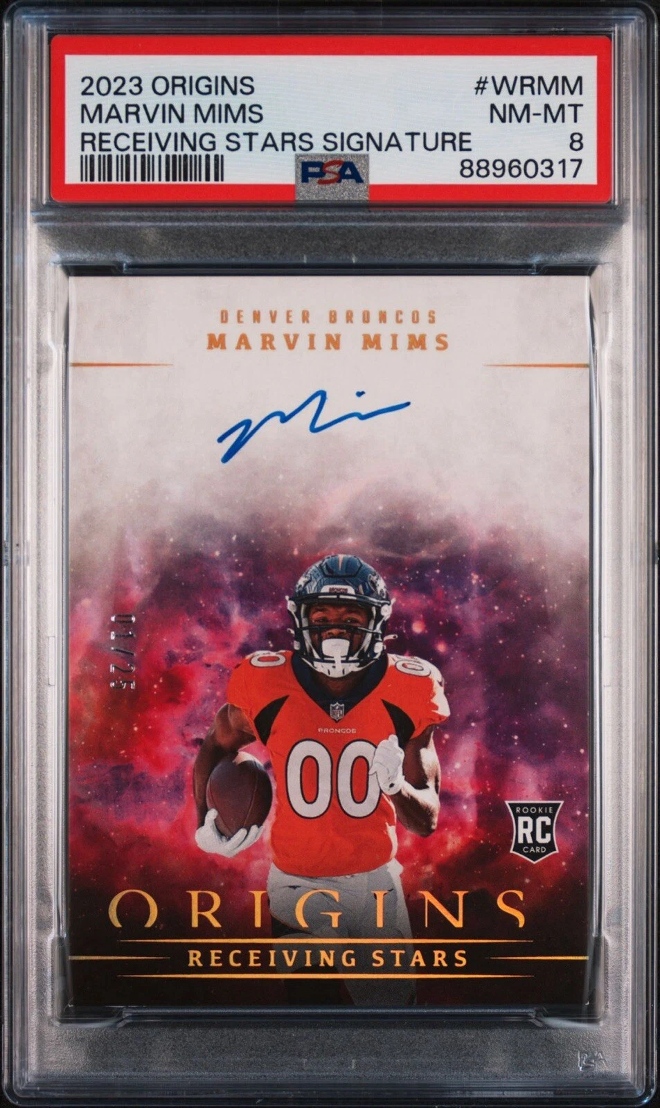 Marvin Mims Panini Origins Receiving Stars Signatures #WRMM Base