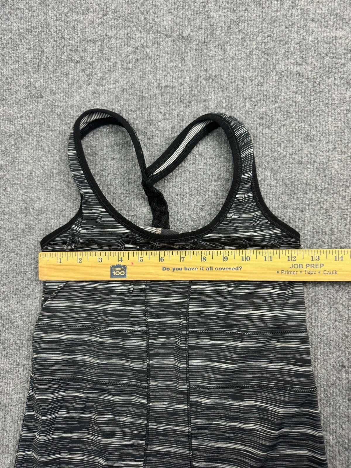 lole stripe braided racerback stretch active tank-bra