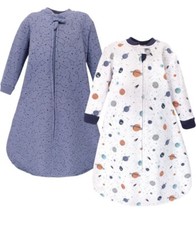 Hudson Baby Babies Quilted Long Sleeve Sleeping Bag Wearable Blanket, 2-Pack