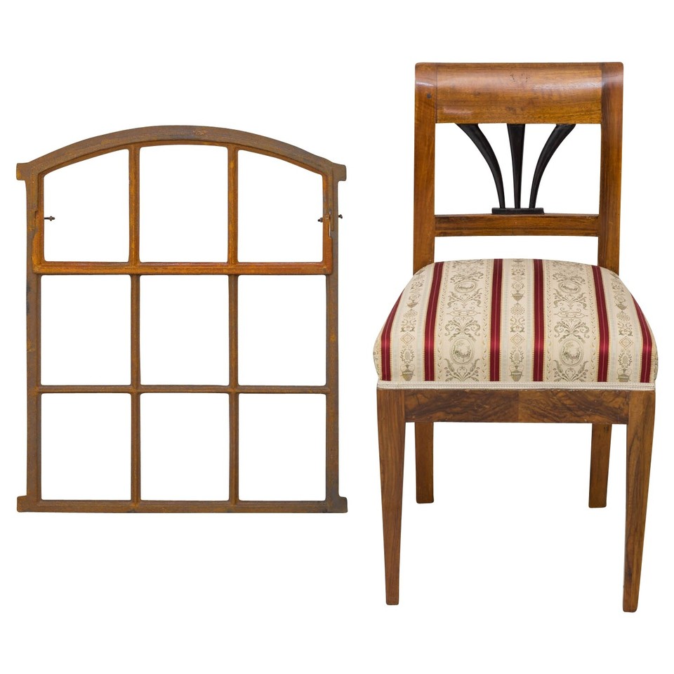 Fenêtre De Grange En Fer Forgé Style Antique – Aubaho – Couleur Rouille (71x54cm)