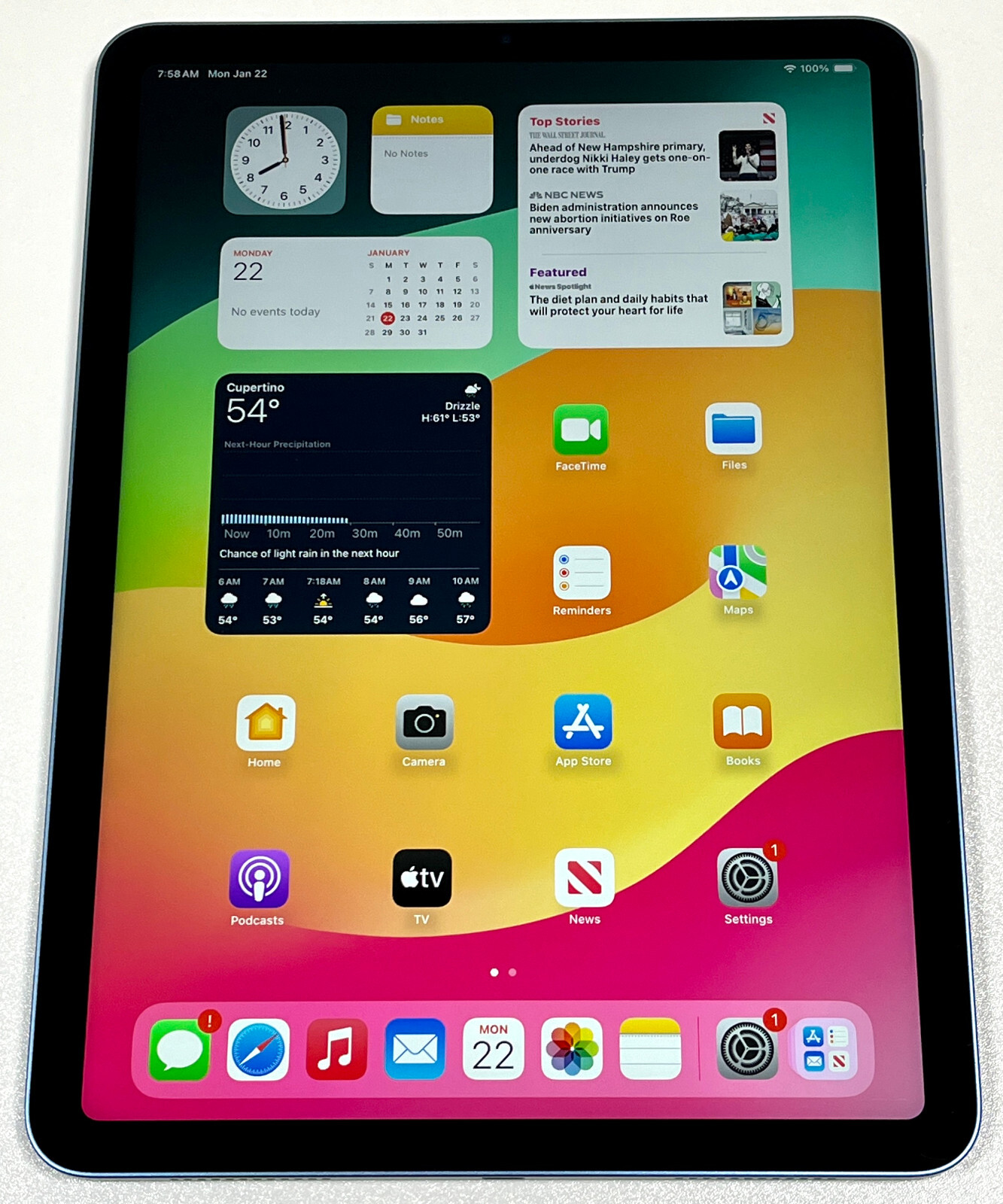 Apple iPad Air 5th Generation M1 10.9" 64GB Blue Wi-Fi MM9E3LL/A ...