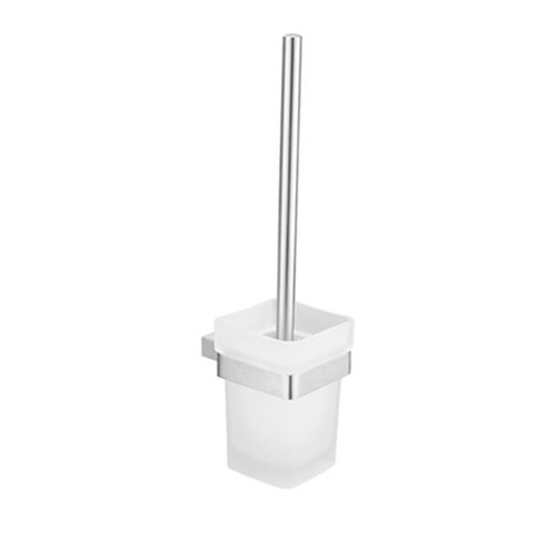 304 Stainless Steel Wall-Mounted Bathroom Toilet Brush Holders Glass Cup Set - Picture 2 of 12