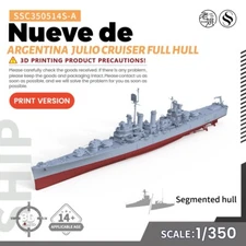 SSMODEL 1/350 Military Model Kit Argentina Nueve de Julio Cruiser FULL HULL