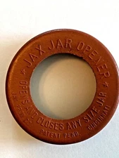 VINTAGE 1950's JAX JAR OPENER Rubber Jar Wrench 3-1/4" Diameter Cincinnati GOOD