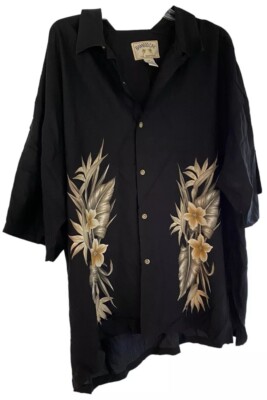 Amazon Camisa Hawaiana Hombre Negra Bamboo Cay Hawaiian Shirt Mens