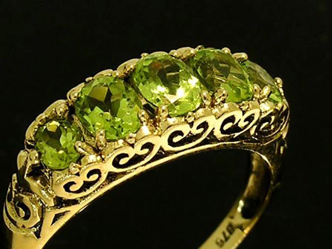 Peridot cheap eternity ring