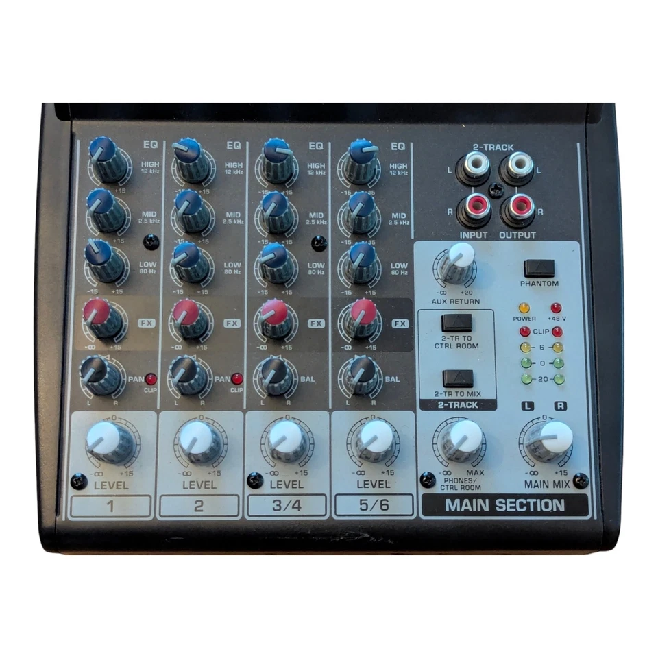 Behringer Xenyx 802 8 Channel EQ Control Phantom Power Mixer Tested No Cable - Image 3 of 4
