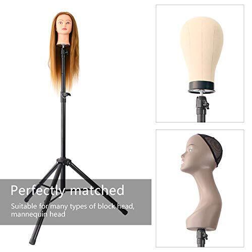 LIYATE Wig Stand Tripod with Head, Wig Head Stand with Mannequin
