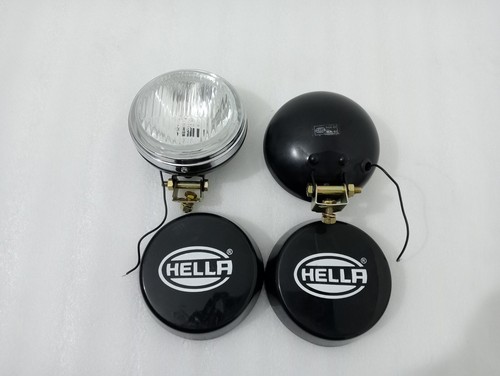 Pair Hella Clear Fog Lamp With Cover With Bulb H3 Halogen Bulb Universal Fit - Picture 6 of 16