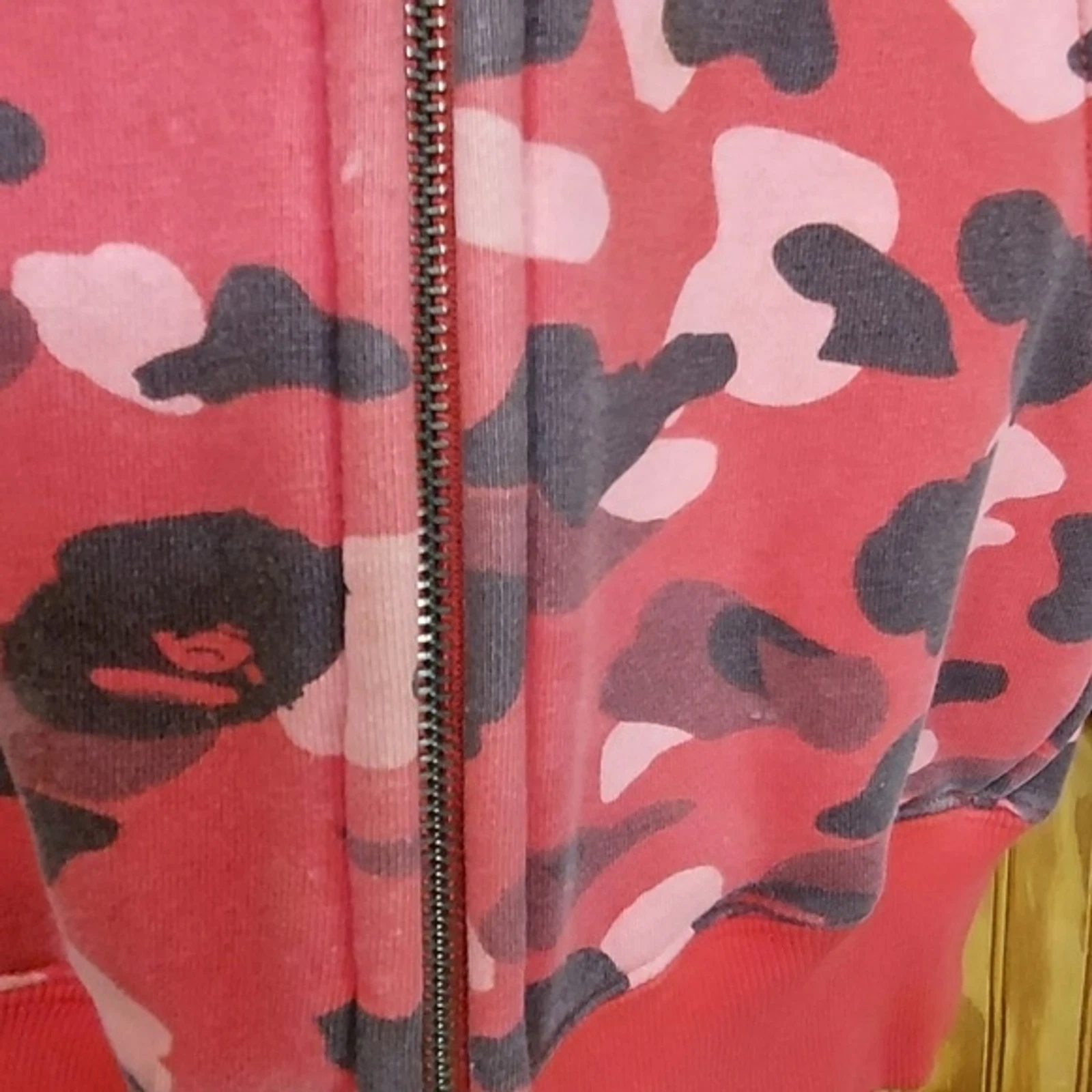 A BATHING APE (BAPE) Felpa con cappuccio RARA con cerniera in cristallo Bape.