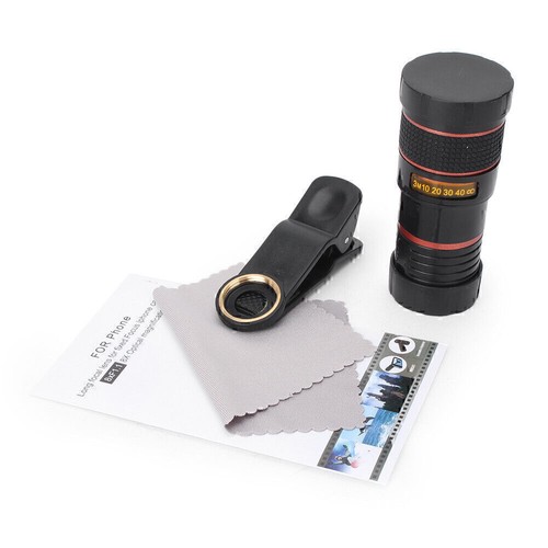 HD 12x Optical Zoom Clip on Camera Len Phone Telescope For Universal Cell Phone - Photo 2 sur 13