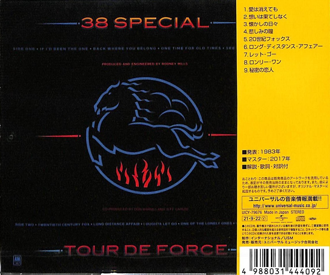 (CD)Tour De Force／Thirty Eight Special 38 Special - Tour De Force - Amazon.com Music