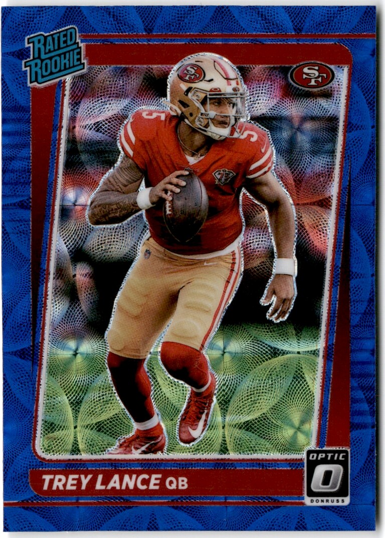 2021 Donruss Optic #203 Trey Lance Blue Scope
