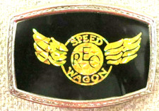 NOS - Vintage 1970s REO Speed Wagon Band Belt Buckle - Not Pacifica - RARE
