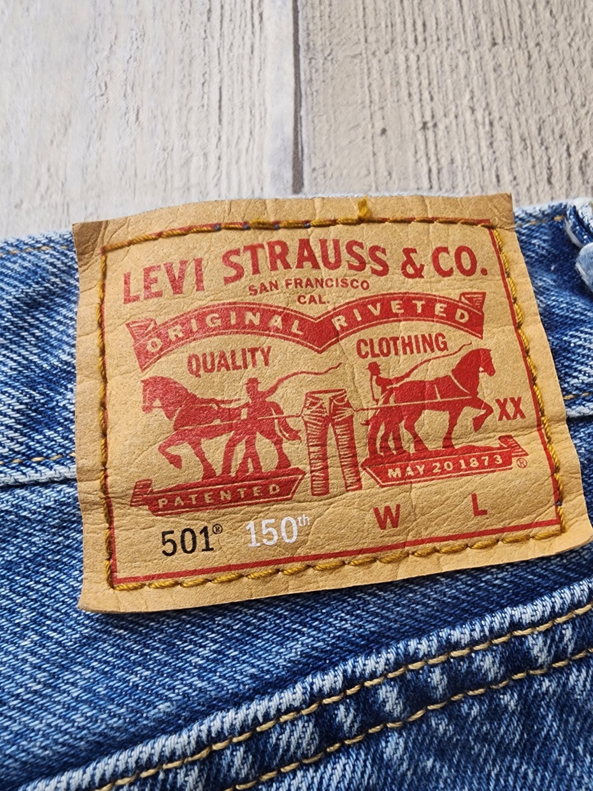 Levi's 501 150th Anniversary Patchwork Button-fly… - image 7