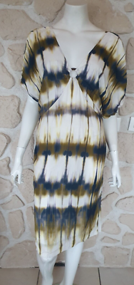 Robe Milan Neuve Taille 2 (42/44) Marque Canat - Vert, Style Plage Midi