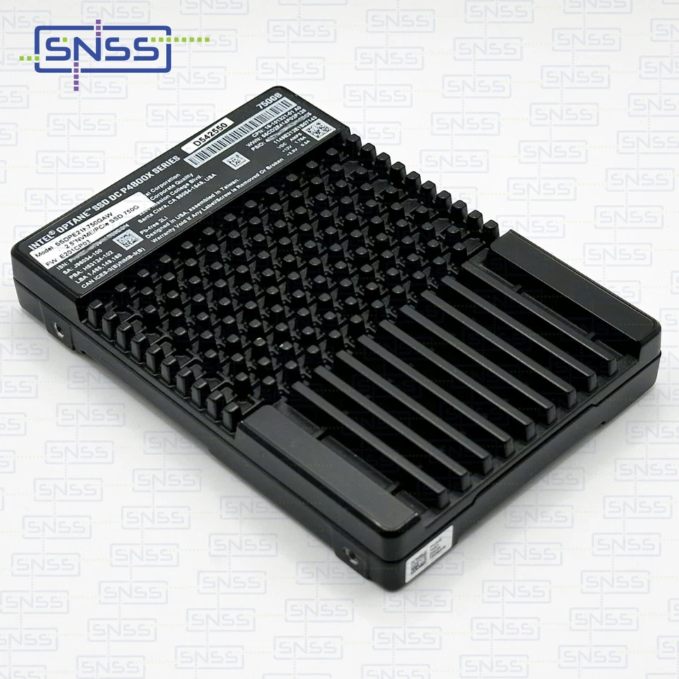 INTEL OPTANE P4800X 750GB U.2 NVMe SSD PCIe 3.0 x4 SSDPE21K750GA HPE EX VAT £248