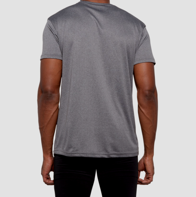 Spyder Active Shirt Mens Large Grey Mesh Tshirt Crew Neck Short Sleeve