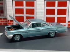 1962 62 Chevy Bel Air Turquoise Blue Opening Hood 164 Limited Edition