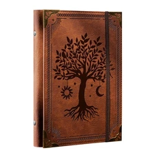 PU Leather A5 Binder 6 Ring Refillable Journal Cover No Refill Paper A5 Planner