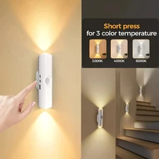 LED Motion Sensor Wall Light USB-Powered Night Light with 4 Modes White 3CCT