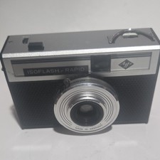 Agfa Isoflash-Rapid Isinar 35mm Film Camera Black Built-in Flash c15