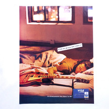 2002 Visa Credit Card Vintage Print Ad Advert Page Y2K Art Sleeping Rockstar