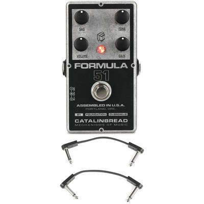Catalinbread Formula 51 Tweed Champ-style Overdrive Pedal with EBS Patch Cables