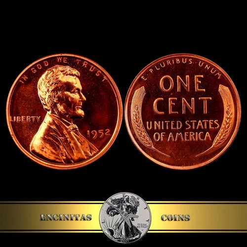 1952 Gem Proof Lincoln Wheat Cent Blazing Red Beauty EYE CANDY