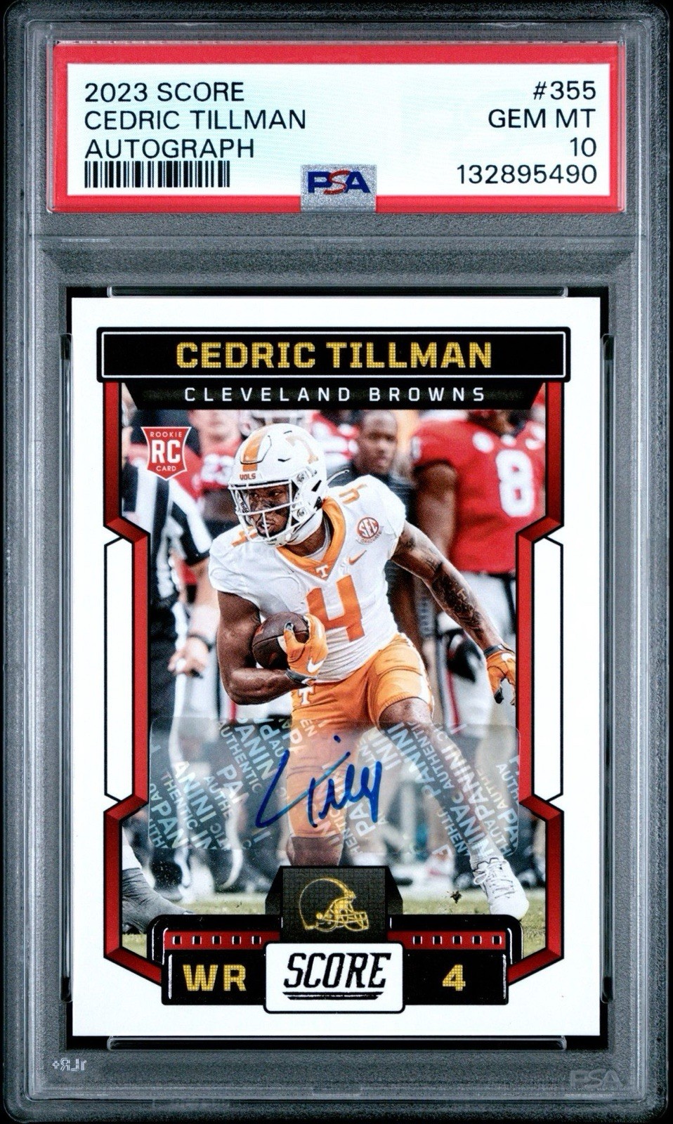 Cedric Tillman Panini Score #355 Autograph