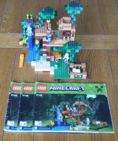 LEGO MINECRAFT 21125 THE JUNGLE TREEHOUSE (RETIRED 2017) 100% COMPLETE W/MANUALS